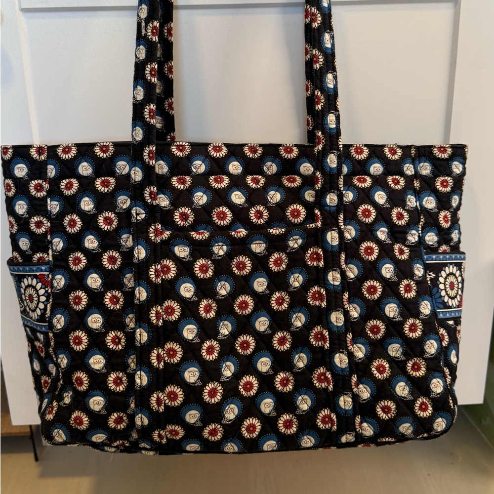 Vera Bradley Black and Red Floral Tote
